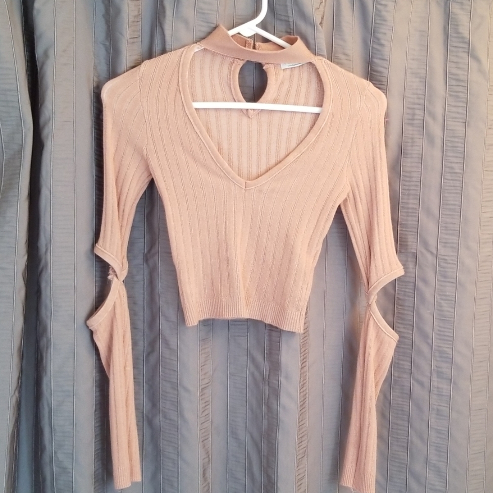 Blush pink crop top